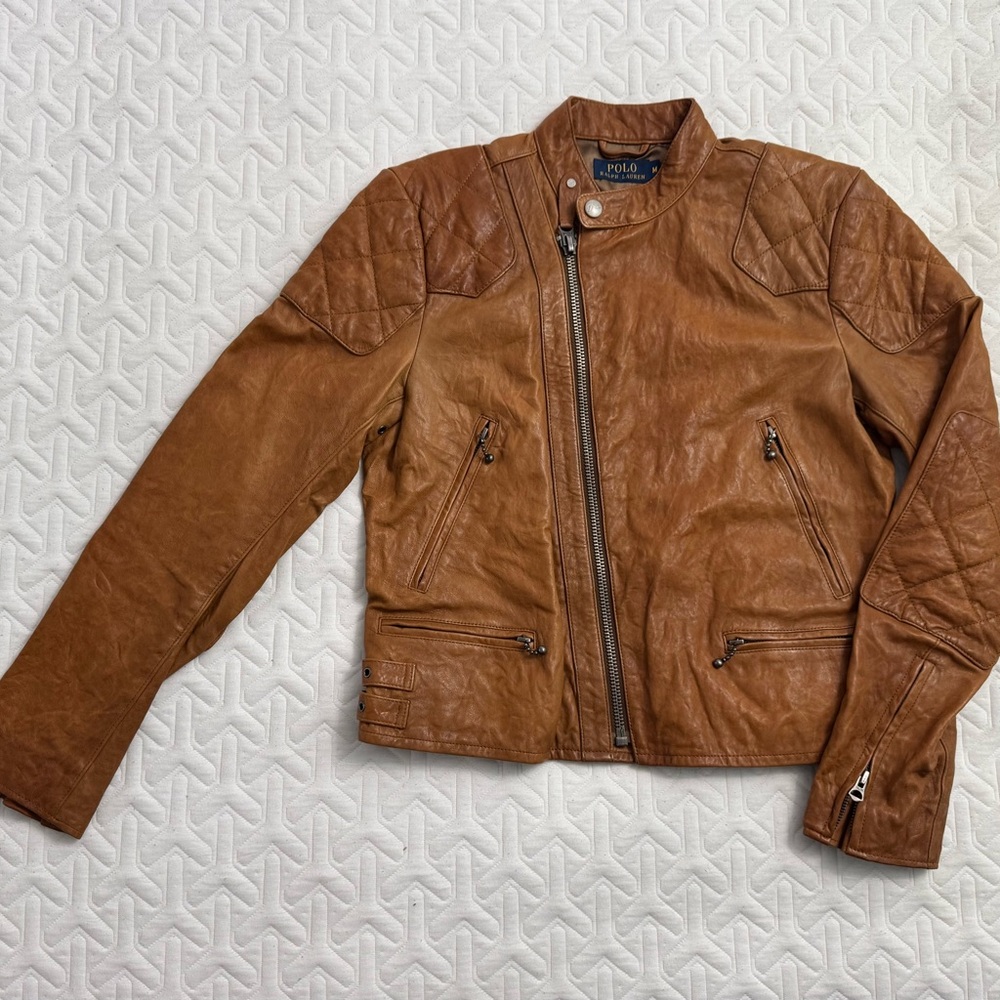 Polo by Ralph Lauren Brown Leather Jacket (like new)